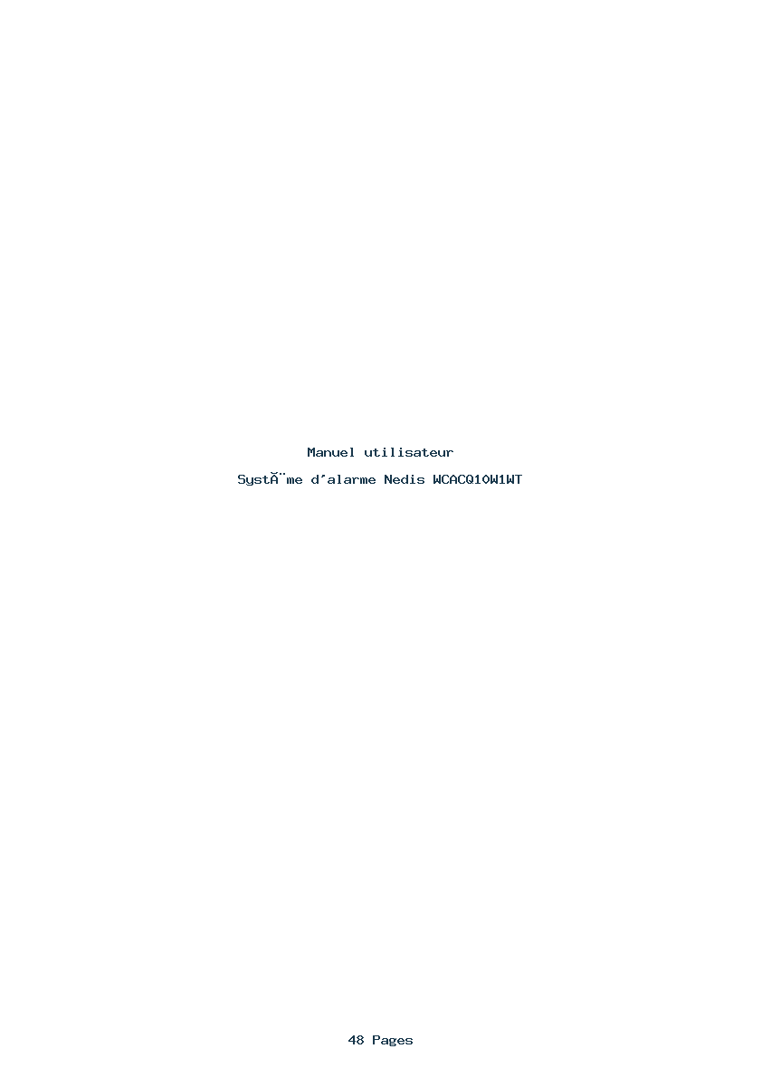 Page 1 de la notice Manuel utilisateur Nedis WCACQ10W1WT