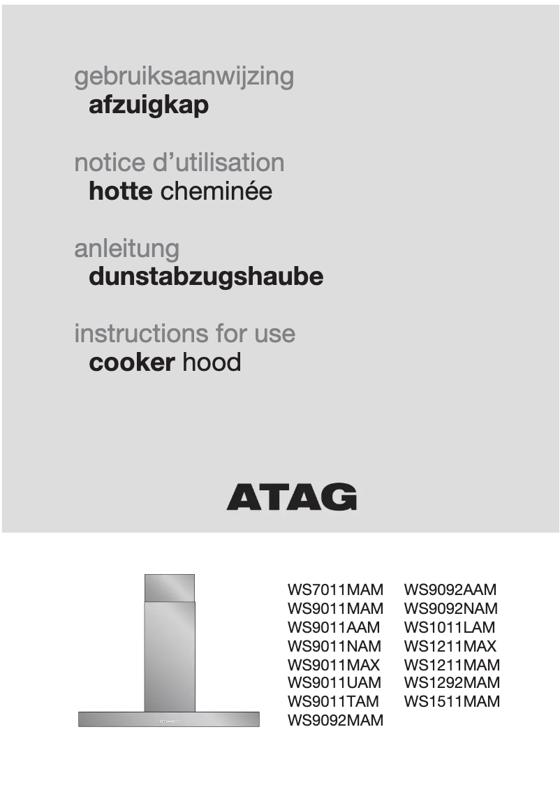 Page 1 de la notice Manuel utilisateur Atag WS9092MAM