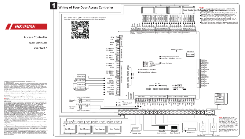 Page 1 de la notice Guide de démarrage rapide Hikvision DS-K2602T