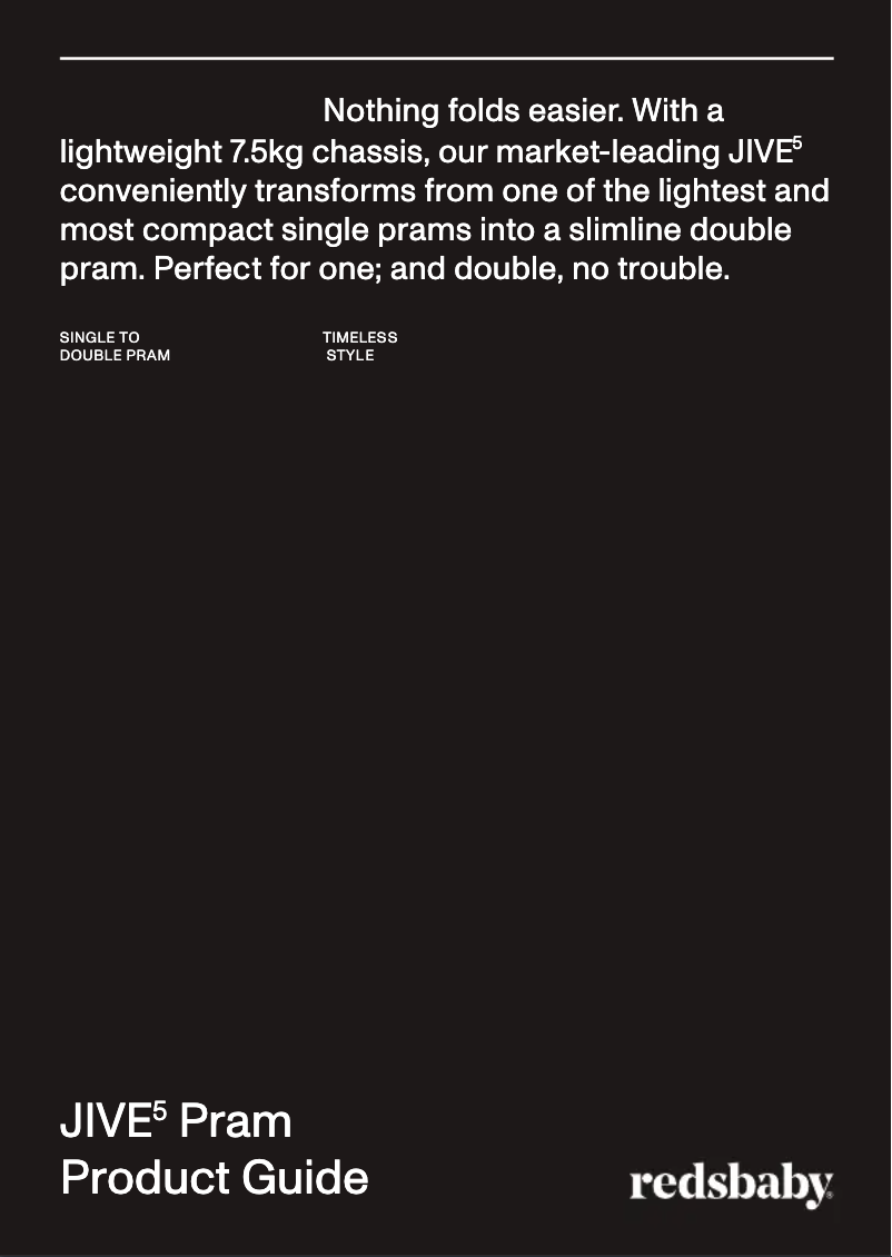 Página 1 del manual Manual de usuario Redsbaby Jive 2 Platinum