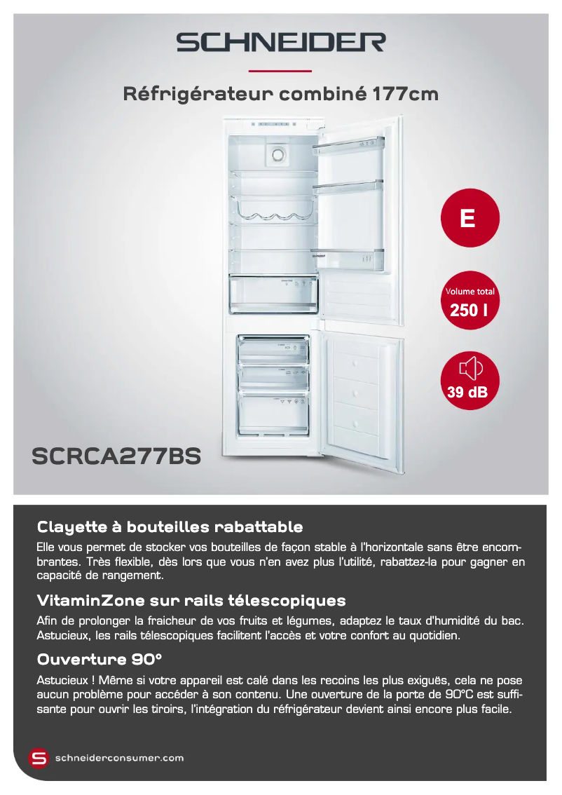 Página 1 del manual Ficha técnica Schneider SCRCA277BS