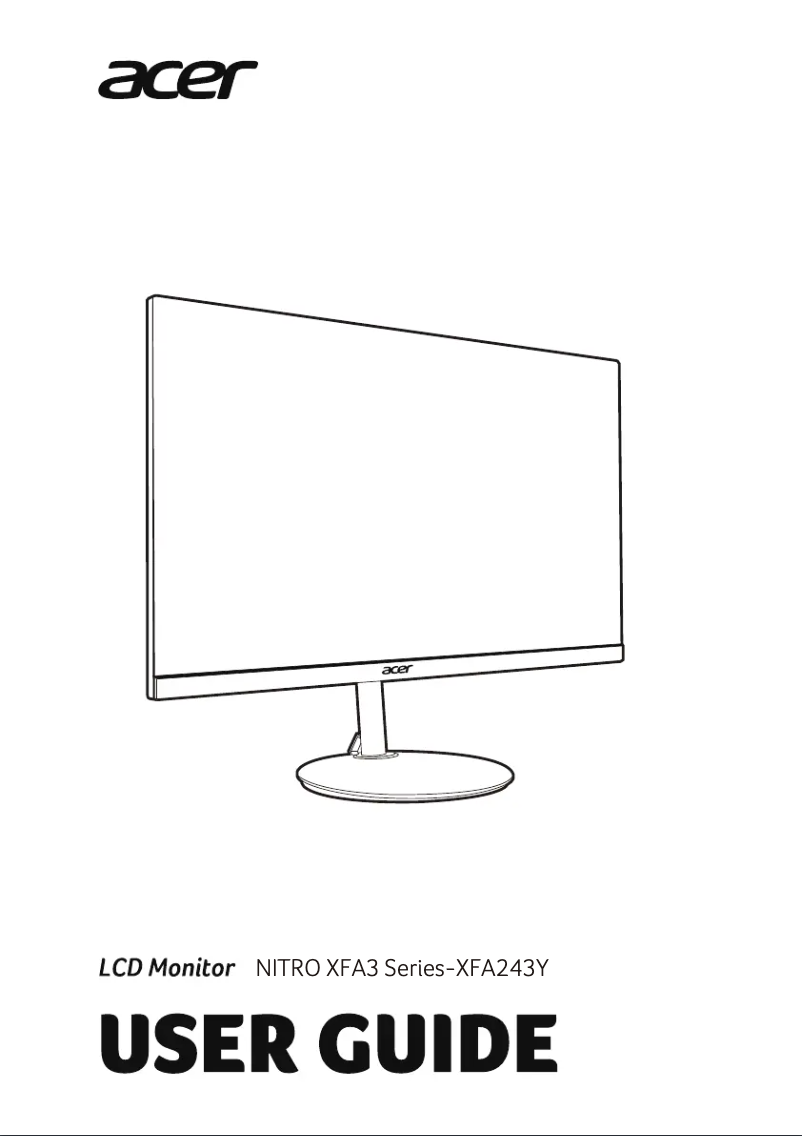Page 1 de la notice Manuel utilisateur Acer XFA243YS