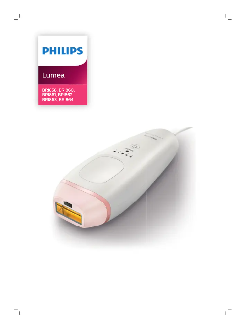 Page 1 de la notice Manuel utilisateur Philips Lumea Essential BRI864