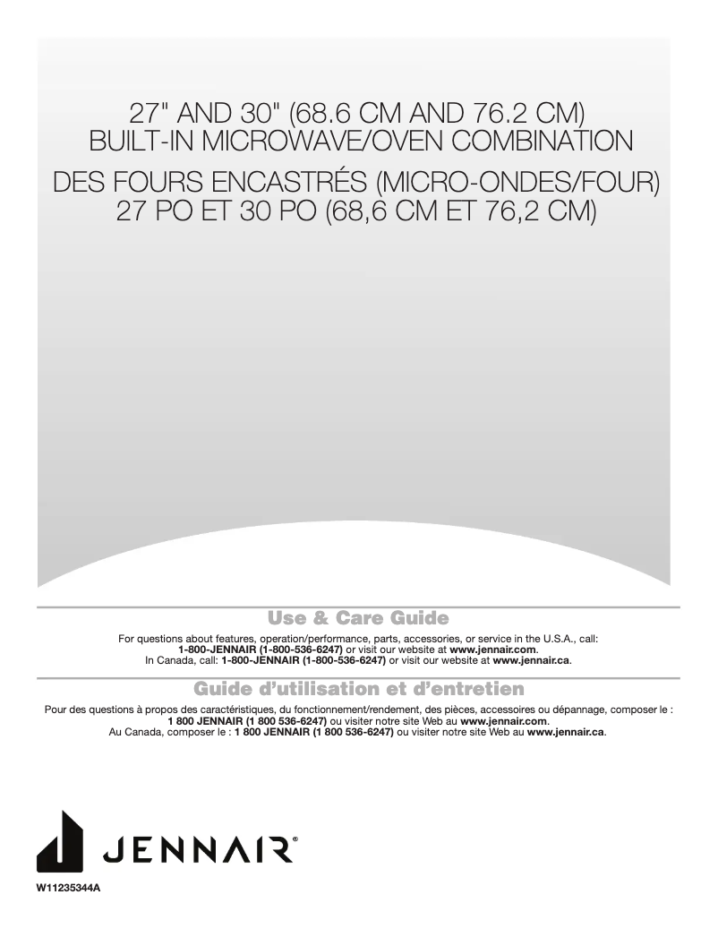 Page 1 de la notice Manuel utilisateur JennAir JMW2427IL