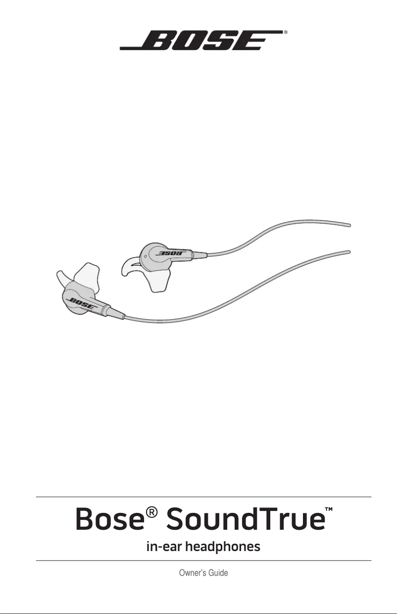 Page 1 of the manual User Manual Bose SoundTrue in-ear 64527