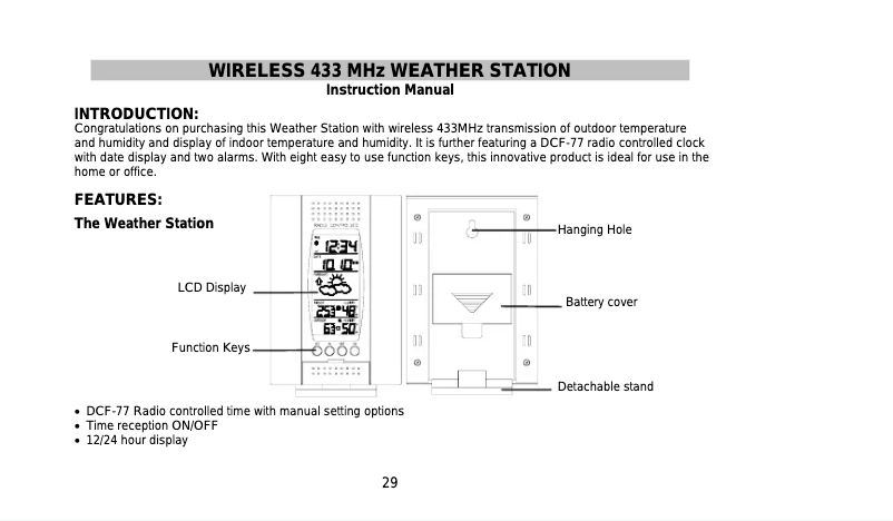 Página 1 del manual Manual de usuario Techno Line WS-7018S