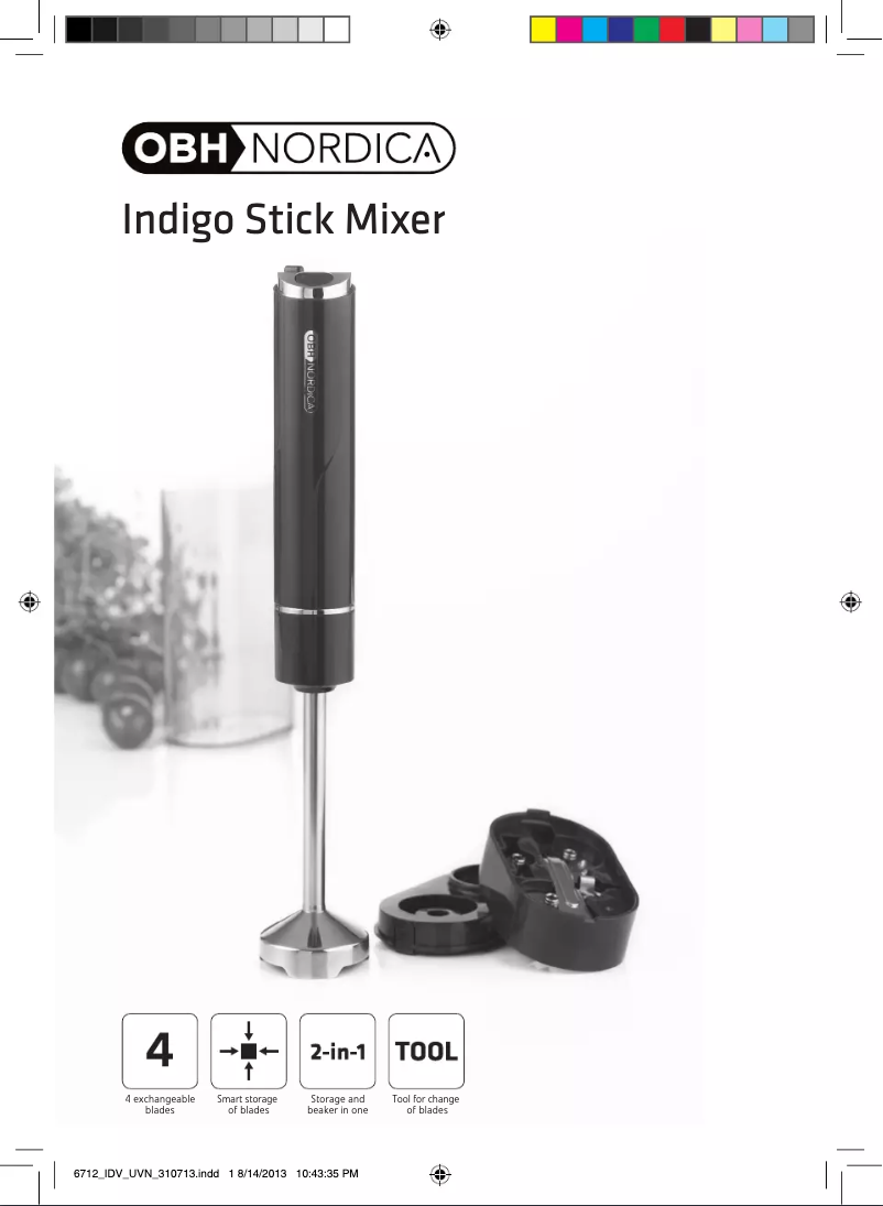 Page 1 de la notice Manuel utilisateur OBH Nordica Indigo 6712