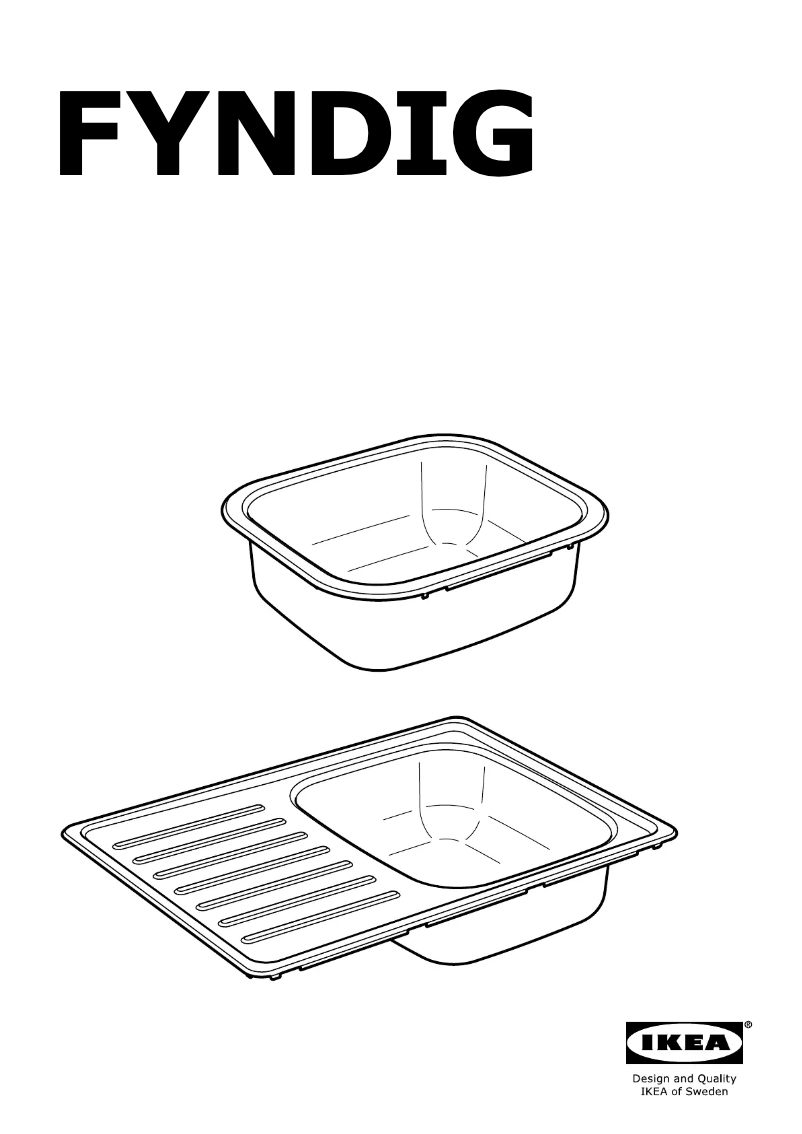 Page 1 de la notice Instructions / montage Ikea FYNDIG