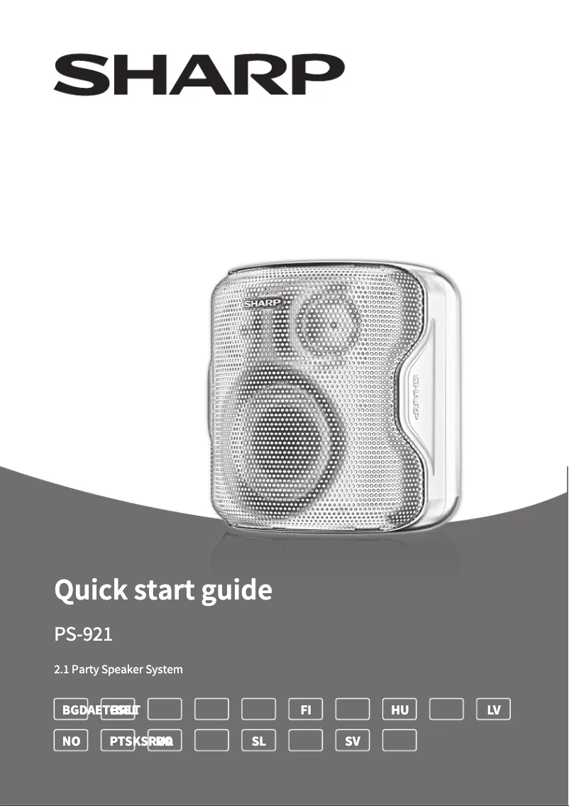 Page 1 de la notice Guide de démarrage rapide Sharp PS-921