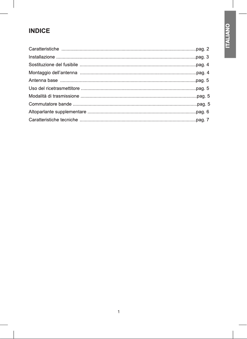 Page 1 de la notice Manuel utilisateur Midland 200