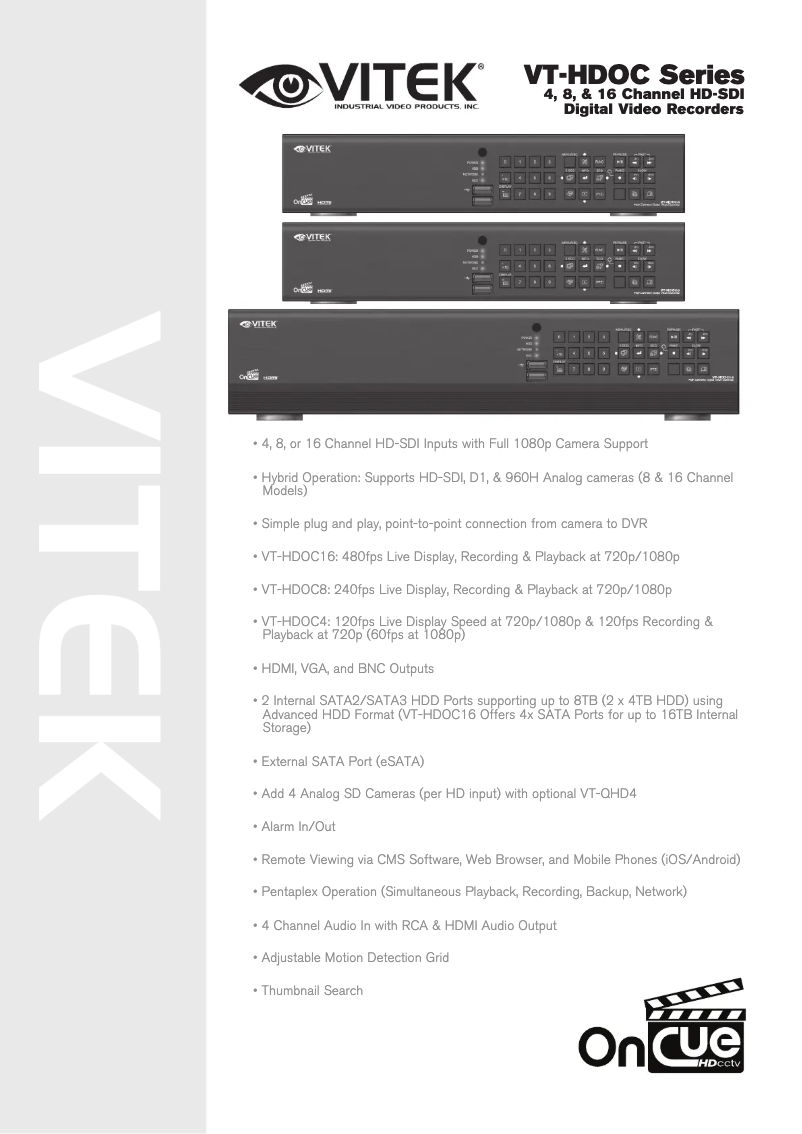 Page 1 de la notice Manuel utilisateur Vitek VT-HDOC16