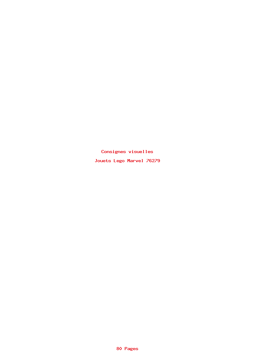 Page 1 de la notice Consignes visuelles Lego Marvel 76279