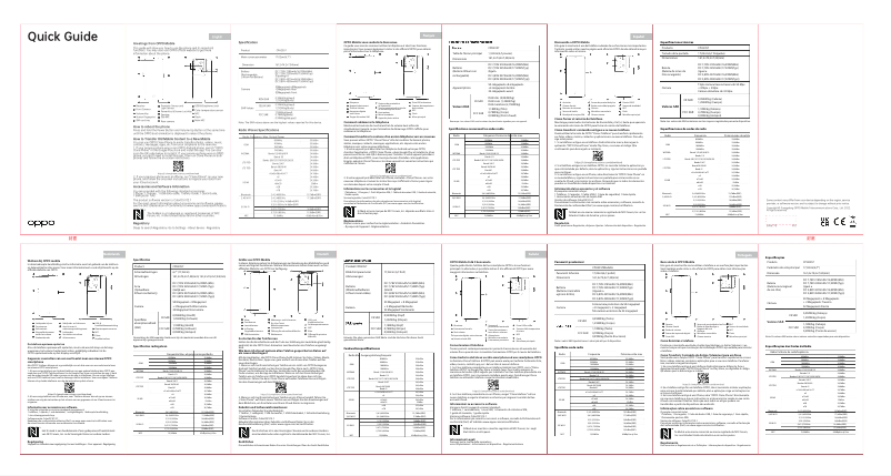 Page 1 de la notice Guide de démarrage rapide Oppo Reno 8 Pro 5G