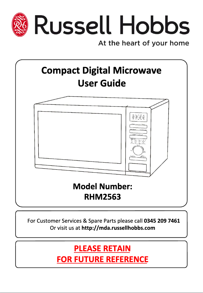 Page 1 de la notice Manuel utilisateur Russell Hobbs RHM2563