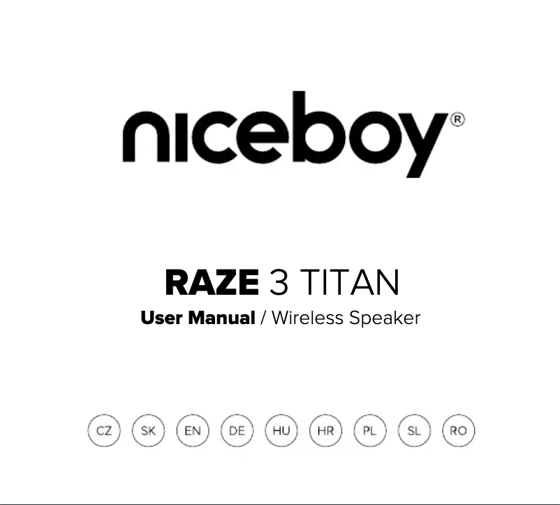 Page 1 de la notice Manuel utilisateur Niceboy RAZE 3 Titan