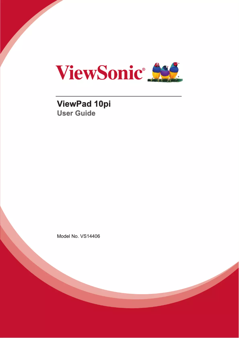 Page 1 de la notice Manuel utilisateur Viewsonic ViewPad 10pi