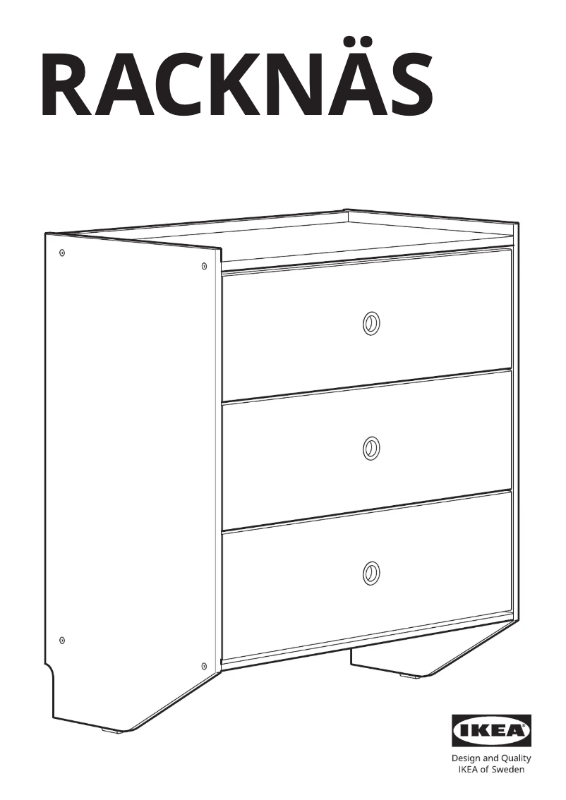 Page 1 de la notice Manuel utilisateur Ikea RACKNÄS 105.945.24