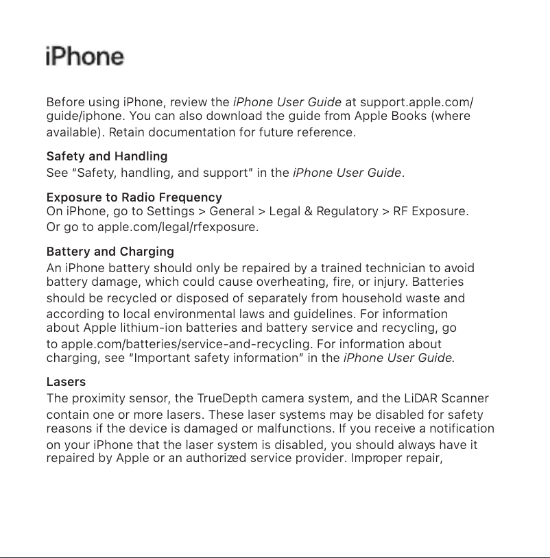 Page 1 de la notice Fiche technique Apple iPhone 13 Pro Max