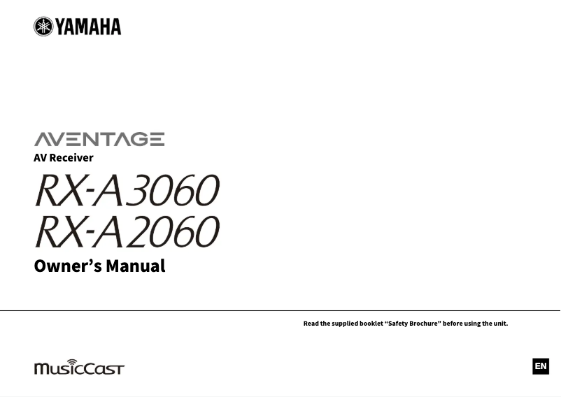 Page 1 de la notice Manuel utilisateur Yamaha RX-A3060