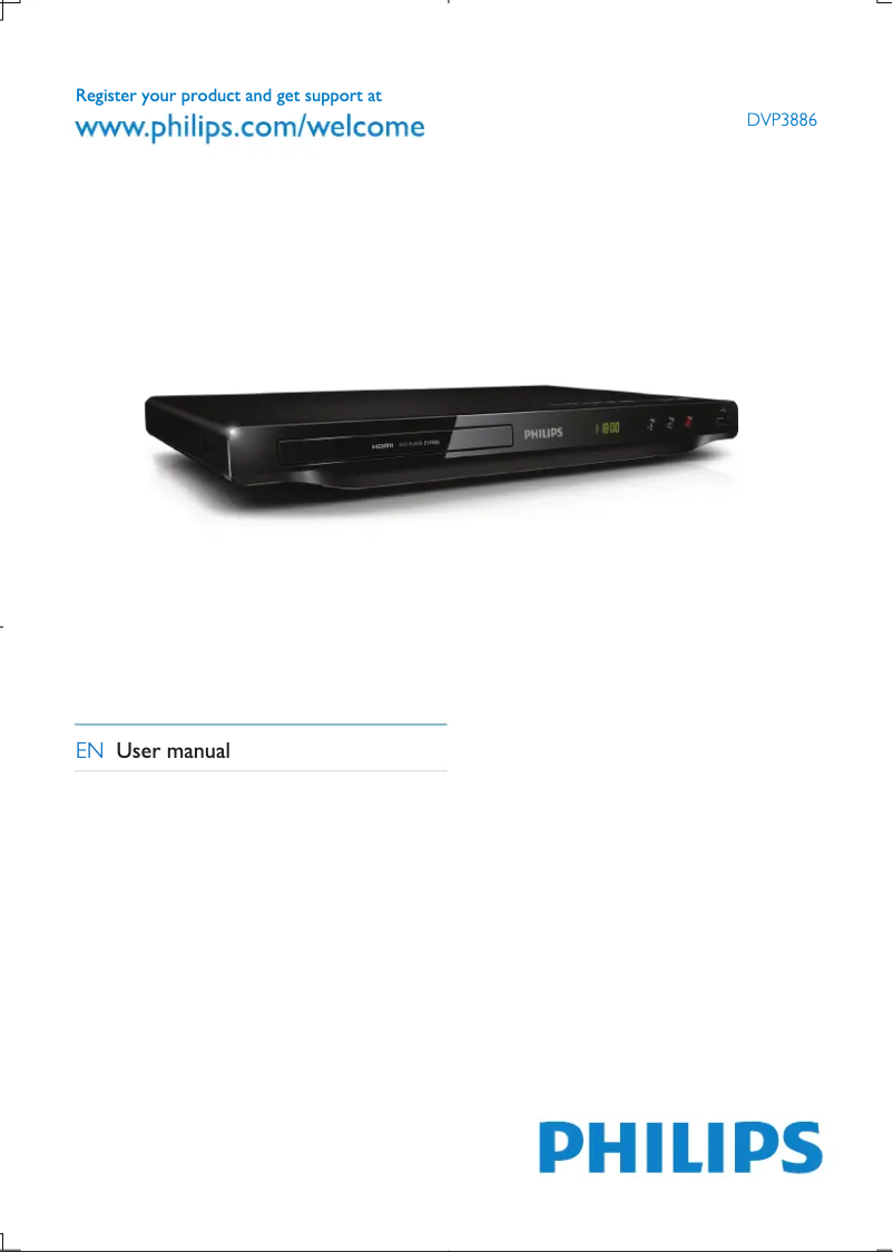 Page n°1 - Manuel utilisateur Philips DVP3886X