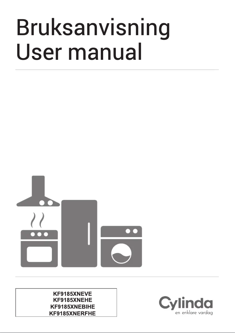 Page 1 de la notice Manuel utilisateur Cylinda KF9185XNERFHE