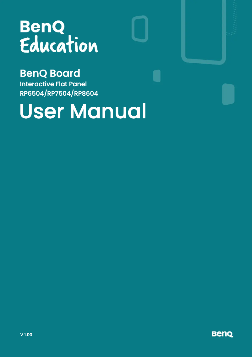 Página 1 del manual Manual de usuario BenQ RP7504