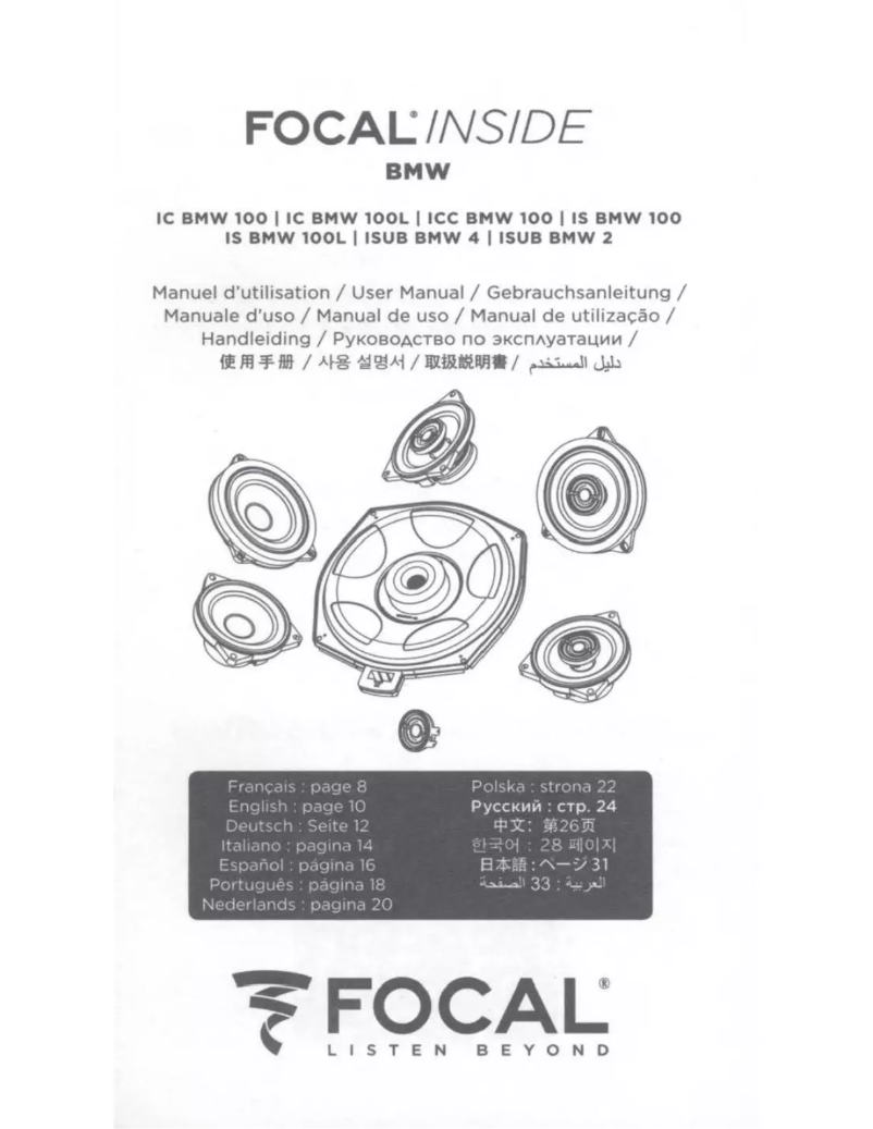 Page 1 de la notice Mode d'emploi Focal ISUB BMW 2