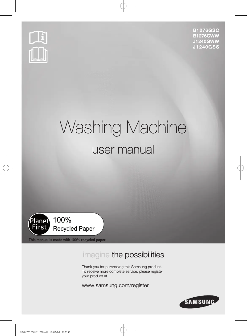 Página 1 del manual Manual de usuario Samsung J1240GWW