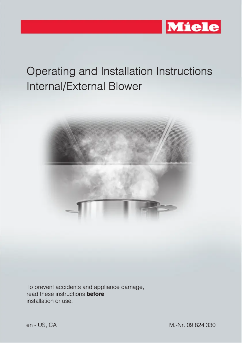 Página 1 del manual Instrucciones / montaje Miele DRIB XXL