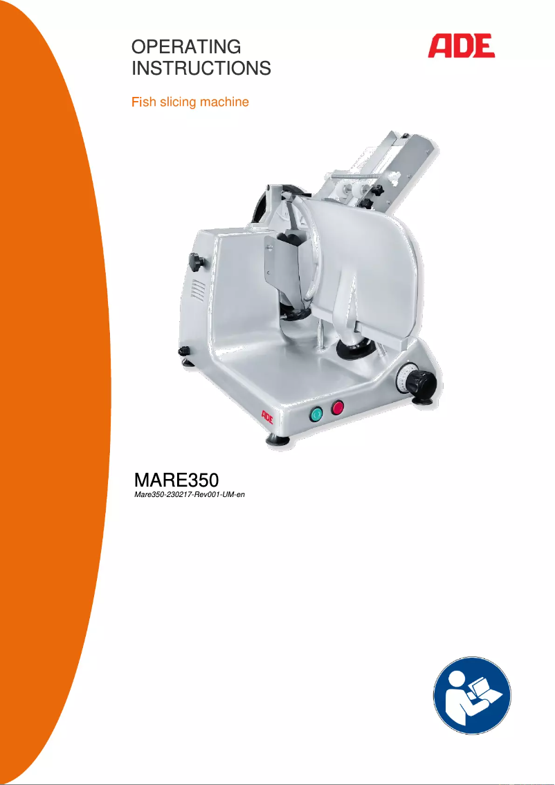 Page 1 of the manual User Manual ADE MARE350