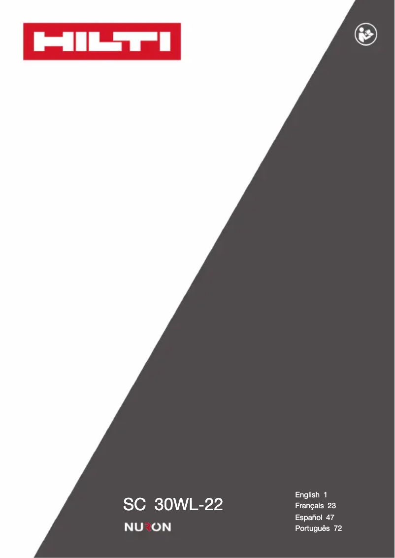 Page 1 de la notice Manuel utilisateur Hilti SC 30WL-22