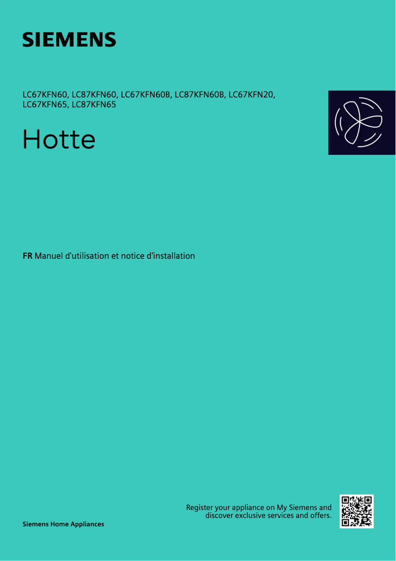 Page 1 de la notice Manuel utilisateur Siemens LC87KFN65