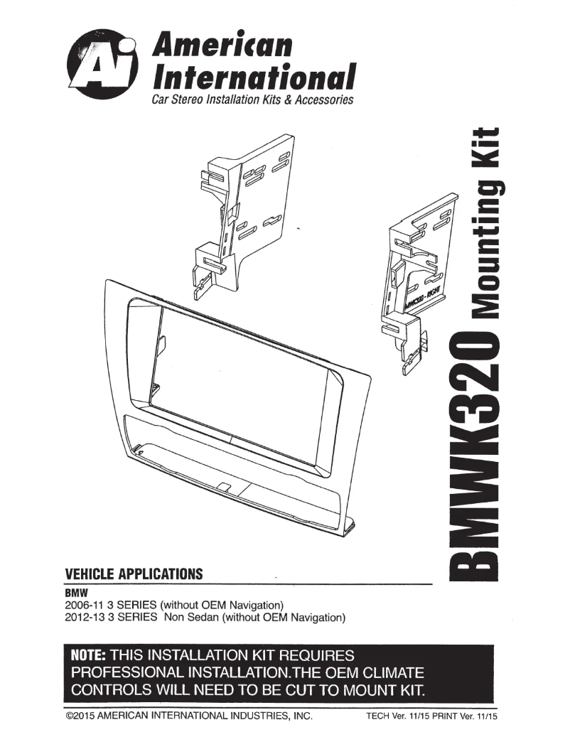 Página 1 del manual Manual de usuario American International BMWK320