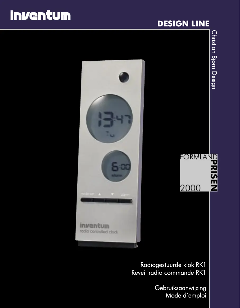 Page 1 de la notice Manuel utilisateur Inventum RK1