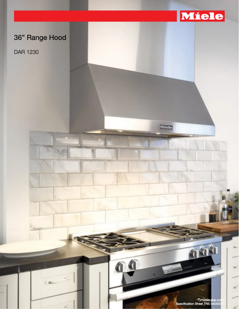 Página 1 del manual Ficha técnica Miele DAR 1230