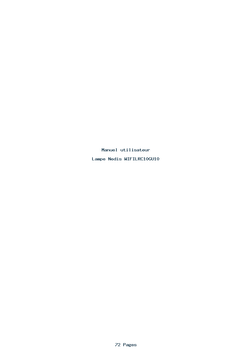 Image de la première page du manuel de l'appareil WIFILRC10GU10