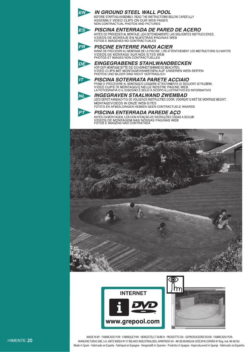 Page 1 de la notice Manuel utilisateur Gre KPEOV5059