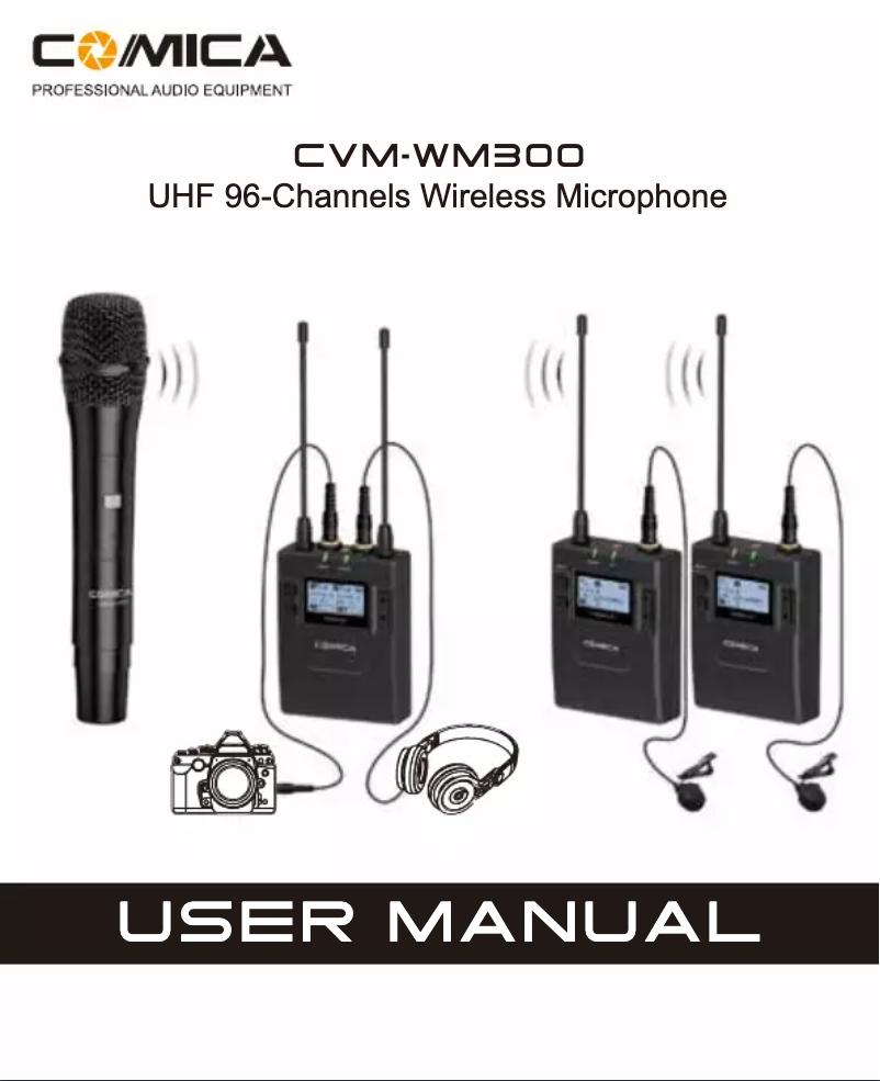 Page 1 de la notice Manuel utilisateur Comica CVM-WM300A