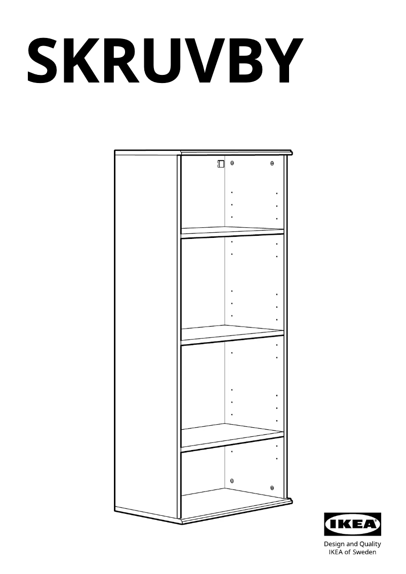 Page 1 de la notice Manuel utilisateur Ikea SKRUVBY 205.203.54