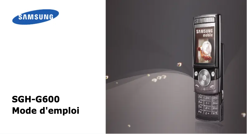 Page 1 de la notice Manuel utilisateur Samsung SGH-G600