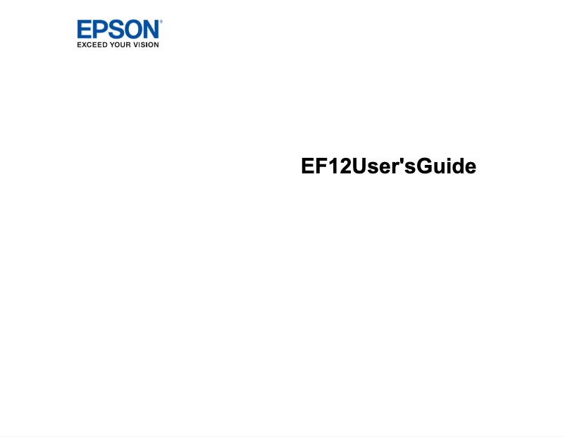 Página 1 del manual Manual de usuario Epson EF12