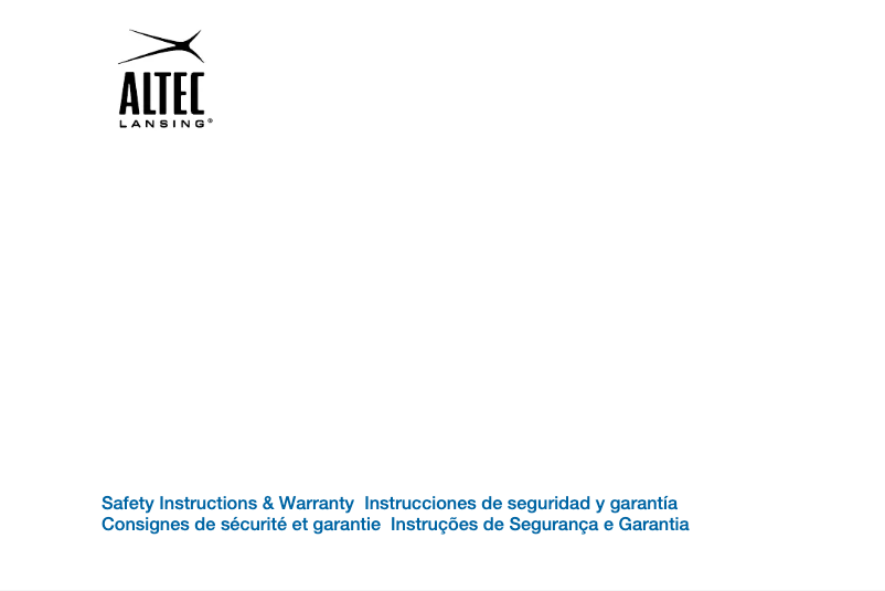 Página 1 del manual Manual de usuario Altec Lansing Expressionist CLASSIC FX2020