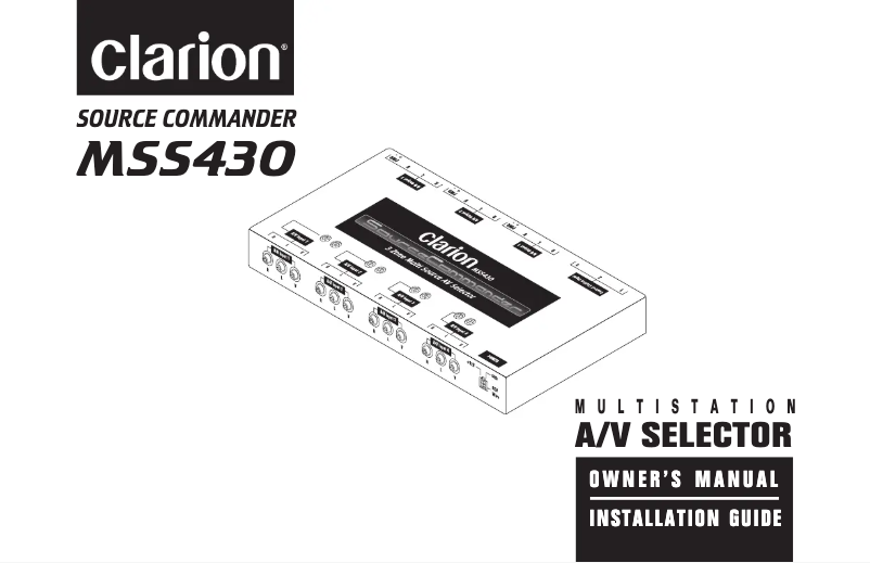 Página 1 del manual Manual de usuario Clarion MSS430