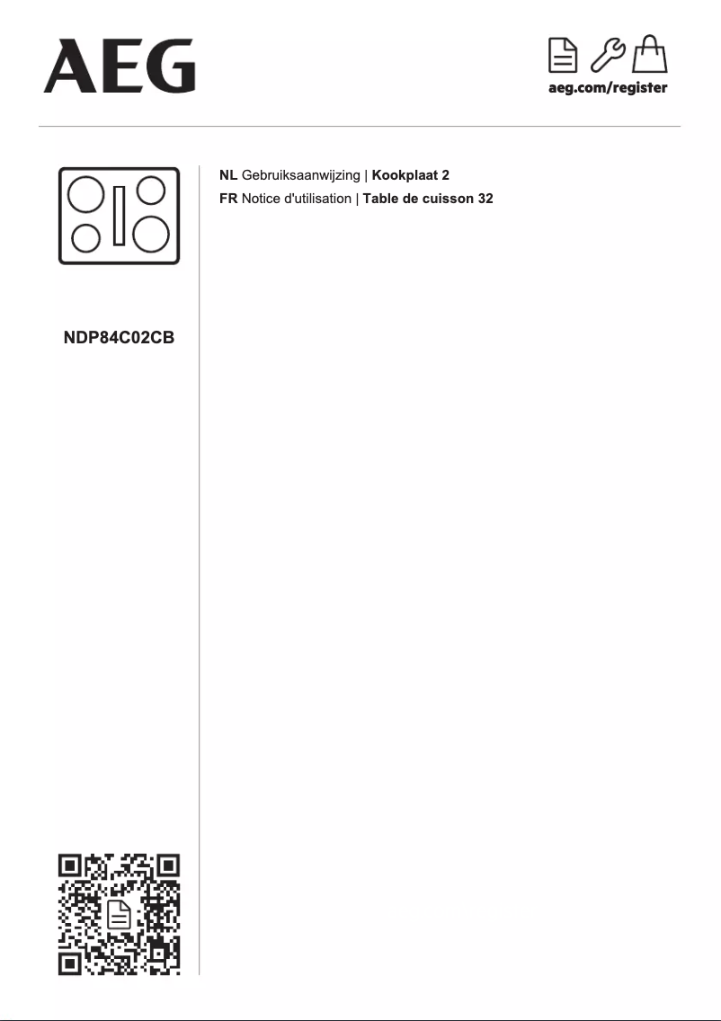 Page 1 de la notice Manuel utilisateur AEG NDP84C02CB
