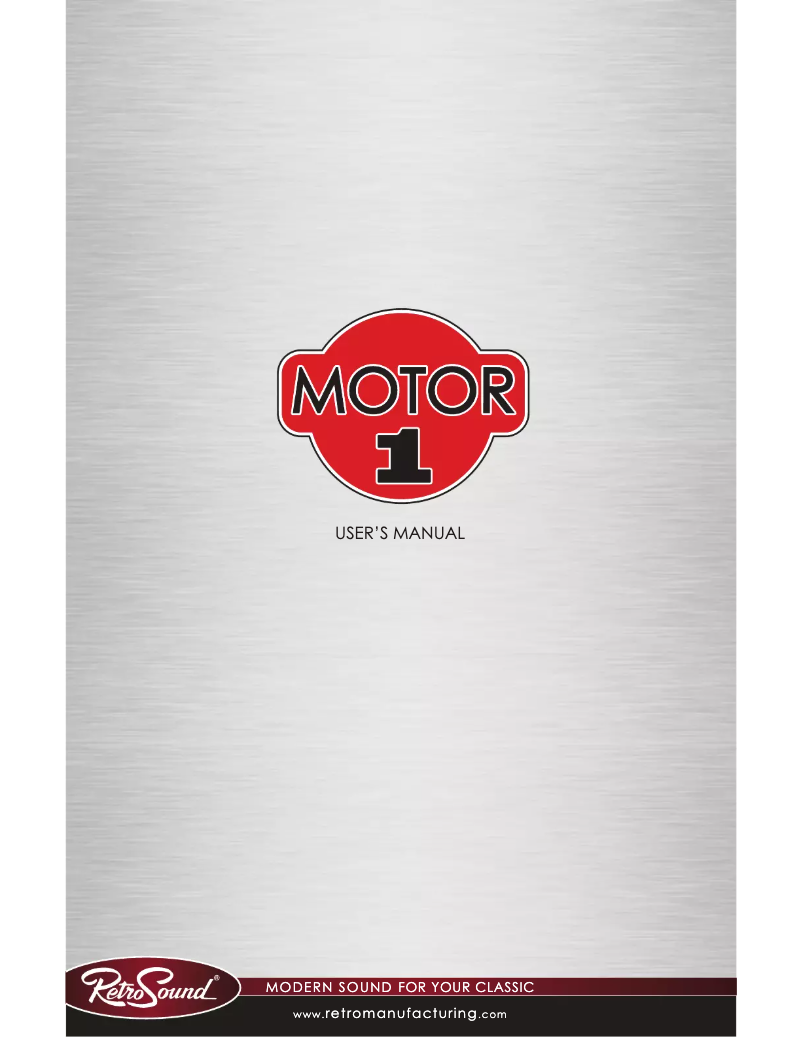 Page 1 of the manual User Manual RetroSound Laguna