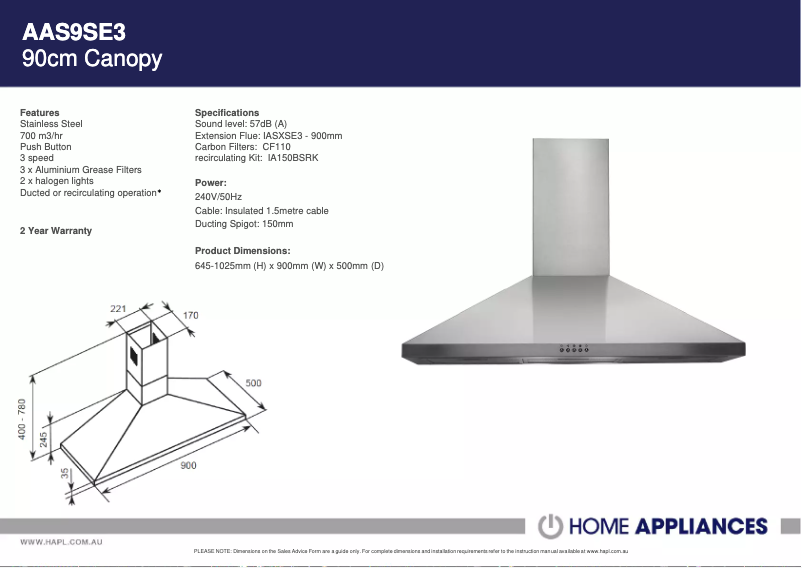 Página 1 del manual Manual de usuario Euromaid AAS9SE3
