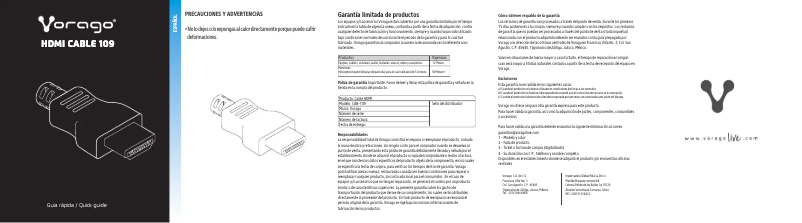 Page 1 de la notice Manuel utilisateur Vorago CAB-109