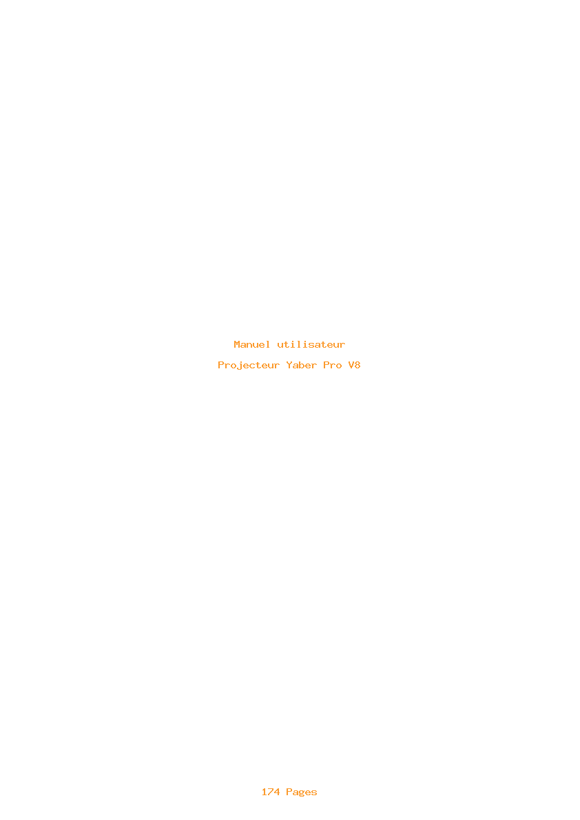 Page 1 de la notice Manuel utilisateur Yaber Pro V8