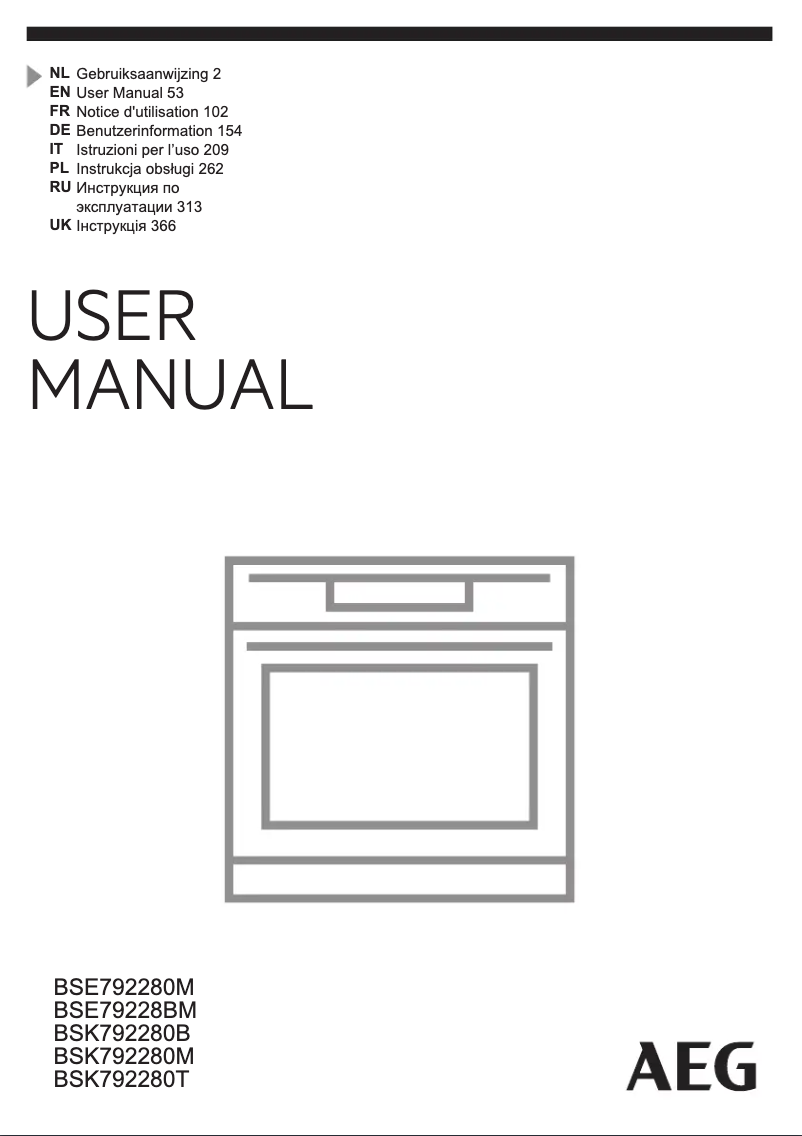 Page 1 de la notice Manuel utilisateur AEG BSK792280B