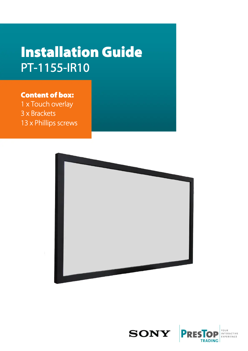 Page 1 de la notice Manuel utilisateur Sony PT-1149-IR10